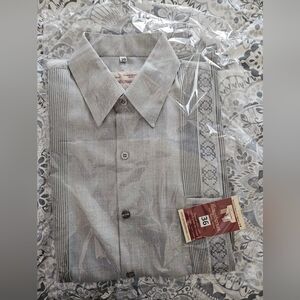 NEW Gray Traditional Men's Shirt From Mexico